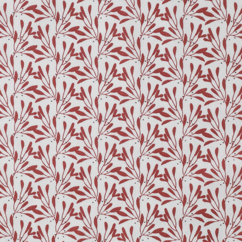 Algodón estampado SLICHEN Granate / Blanco